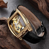 Transparent Automatic Mechanical Watch Men Steampunk Skeleton Luxury