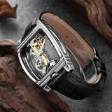 Transparent Automatic Mechanical Watch Men Steampunk Skeleton Luxury