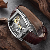 Transparent Automatic Mechanical Watch Men Steampunk Skeleton Luxury