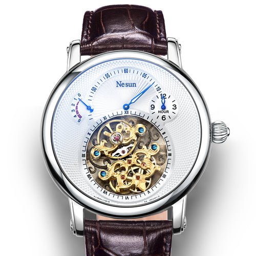Switzerland Luxury Brand Nesun Hollow Tourbillon Watch Men