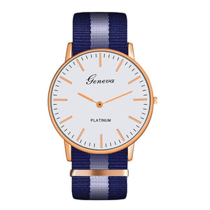 Fashion Casual Quartz Watch with Multicolor Nylon