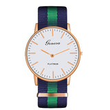 Fashion Casual Quartz Watch with Multicolor Nylon