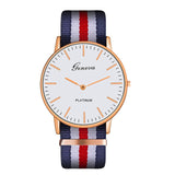 Fashion Casual Quartz Watch with Multicolor Nylon