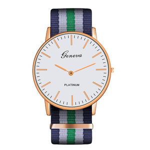 Fashion Casual Quartz Watch with Multicolor Nylon