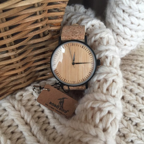 Fashion Wooden Watches Mujer Quartz Clock Leather