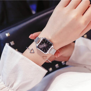 Square dial women's fashion retro watches ulzzang popular brand simple stylish quartz-watch ladies wristwatches relogio feminino