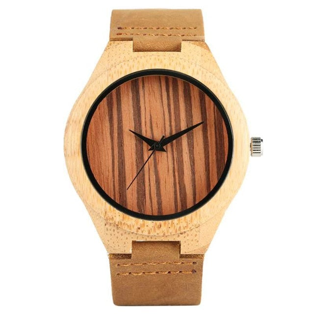 Natural Bamboo Wood Watch Men & Women