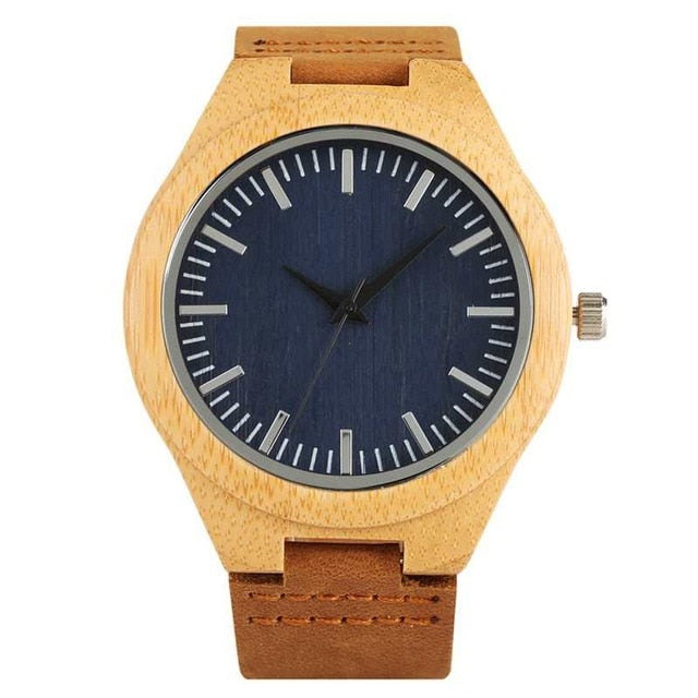 Natural Bamboo Wood Watch Men & Women