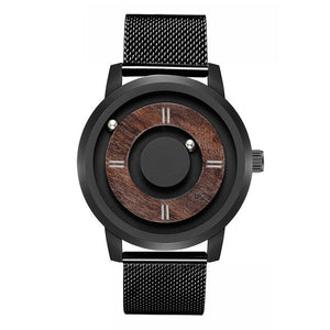 EUTOUR Magnetic Wood Watch Men