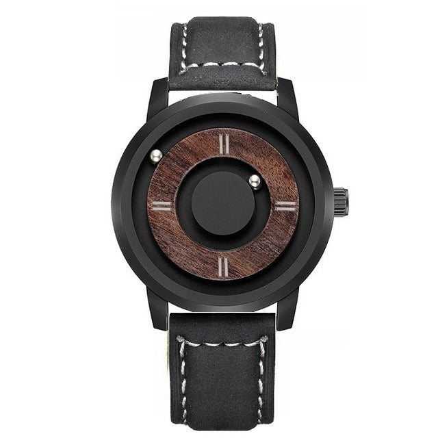 EUTOUR Magnetic Wood Watch Men