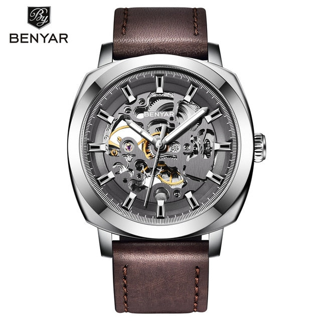 Benyar Men Watch Skeleton